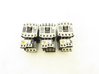 Fuji Electric SJ-1SG Magnetic Contactor Thermal Overload Relay 24V Coil Lot of 3