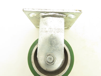 Albion PD0420019 Locking Swivel Caster 4" Wheel 2"Wide Polyurethane Set of 4