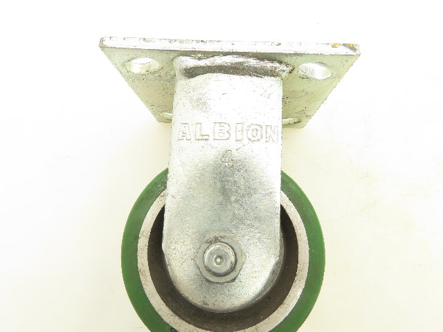 Albion PD0420019 Locking Swivel Caster 4" Wheel 2"Wide Polyurethane Set of 4