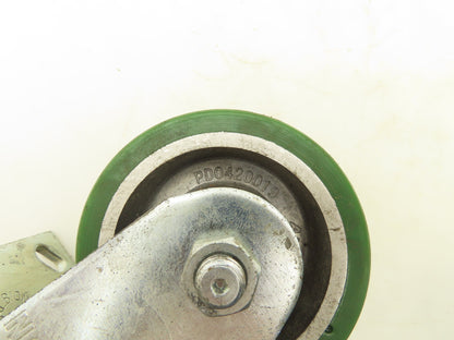 Albion PD0420019 Locking Swivel Caster 4" Wheel 2"Wide Polyurethane Set of 4