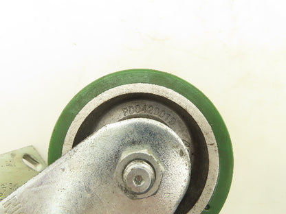 Albion PD0420019 Locking Swivel Caster 4" Wheel 2"Wide Polyurethane Set of 4