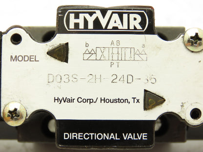 Hyvair D03S-2H-24D-35 Directional Control Double Solenoid Valve 4/3 24V