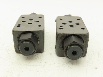 Tokimec TGMPC-3-ABK-BAK-50 Hydraulic Check Valve Sandwich Plate D03  Lot of 2