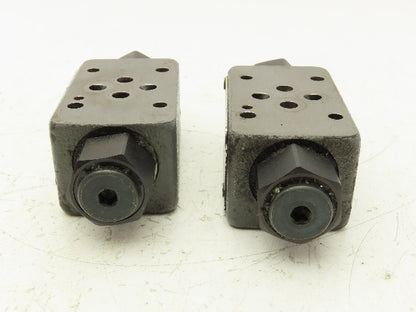 Tokimec TGMPC-3-ABK-BAK-50 Hydraulic Check Valve Sandwich Plate D03  Lot of 2