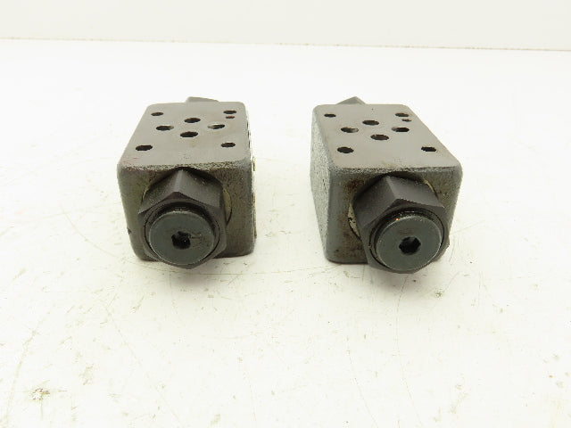 Tokimec TGMPC-3-ABK-BAK-50 Hydraulic Check Valve Sandwich Plate D03  Lot of 2