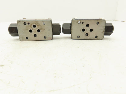 Tokimec TGMPC-3-ABK-BAK-50 Hydraulic Check Valve Sandwich Plate D03  Lot of 2