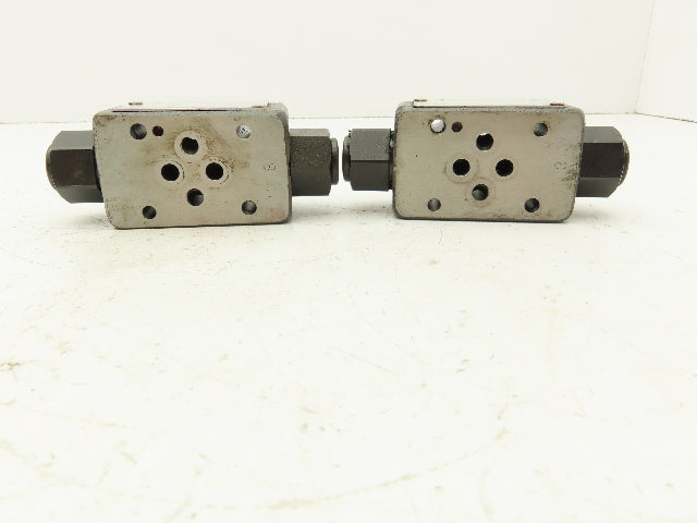 Tokimec TGMPC-3-ABK-BAK-50 Hydraulic Check Valve Sandwich Plate D03  Lot of 2