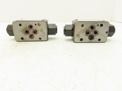Tokimec TGMPC-3-ABK-BAK-50 Hydraulic Check Valve Sandwich Plate D03  Lot of 2