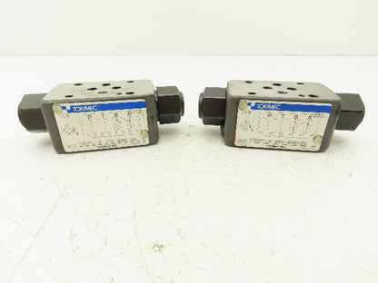 Tokimec TGMPC-3-ABK-BAK-50 Hydraulic Check Valve Sandwich Plate D03  Lot of 2