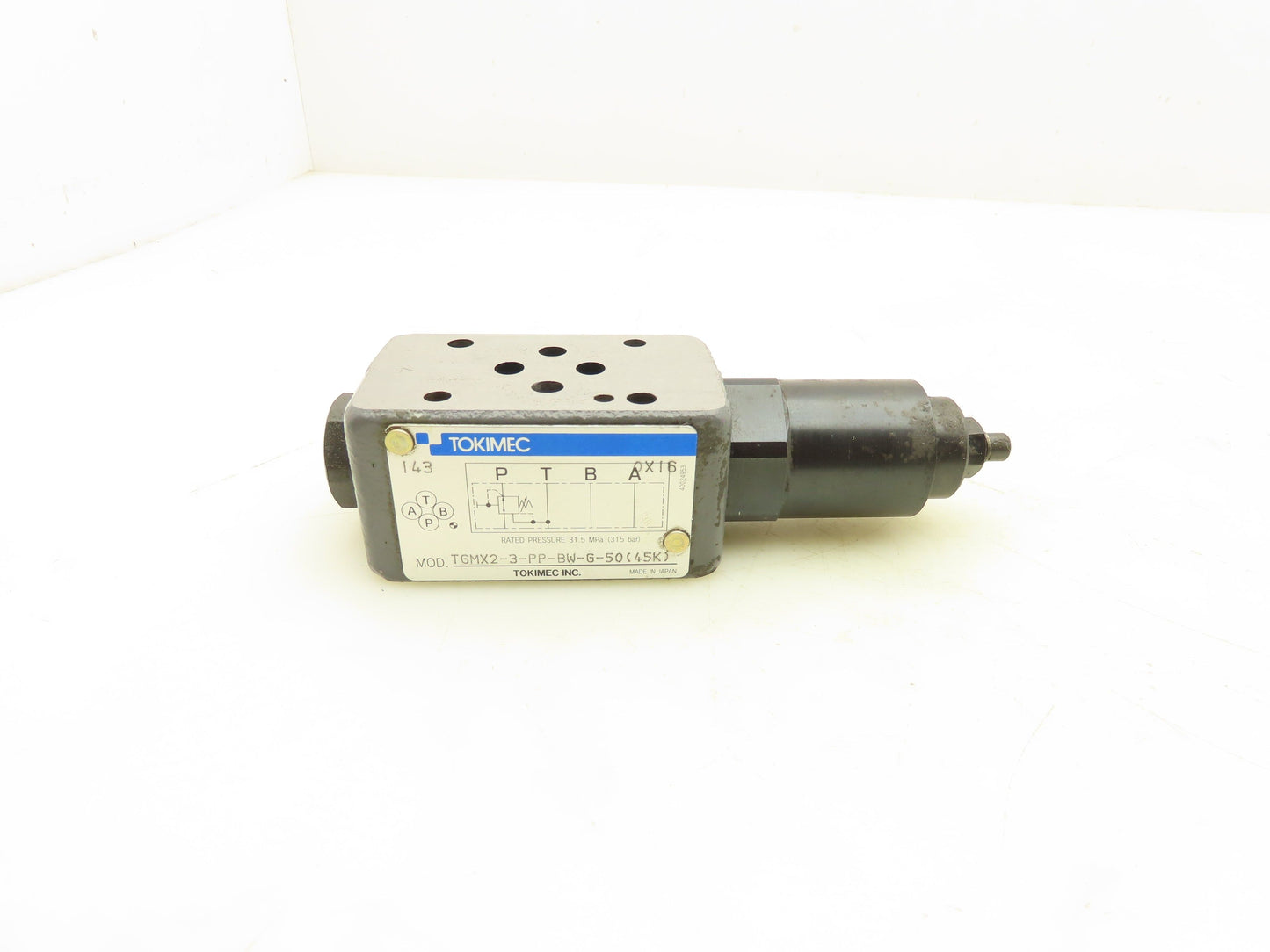 Tokimec TGMX2-3-PP-BW-G-50 Hydraulic Reducing Relief Valve Sandwich Plate D03