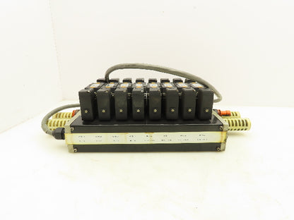 SMC NVV5FS3 Pneumatic 8-Station Manifold 5/2 Solenoid Valves NVFS3200-5FZ