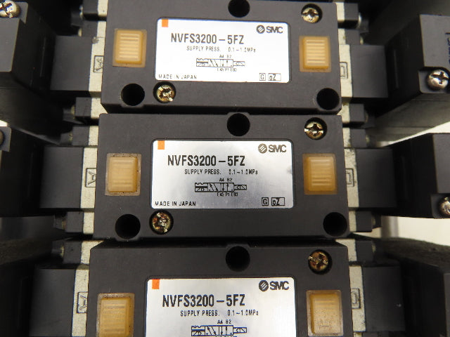 SMC NVV5FS3 Pneumatic 8-Station Manifold 5/2 Solenoid Valves NVFS3200-5FZ
