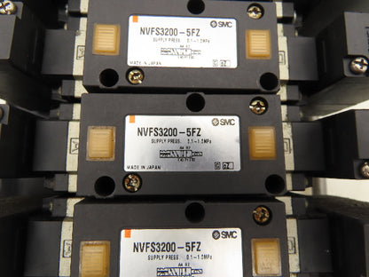 SMC NVV5FS3 Pneumatic 8-Station Manifold 5/2 Solenoid Valves NVFS3200-5FZ