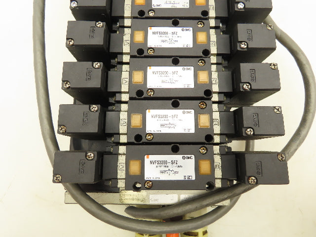 SMC NVV5FS3 Pneumatic 8-Station Manifold 5/2 Solenoid Valves NVFS3200-5FZ