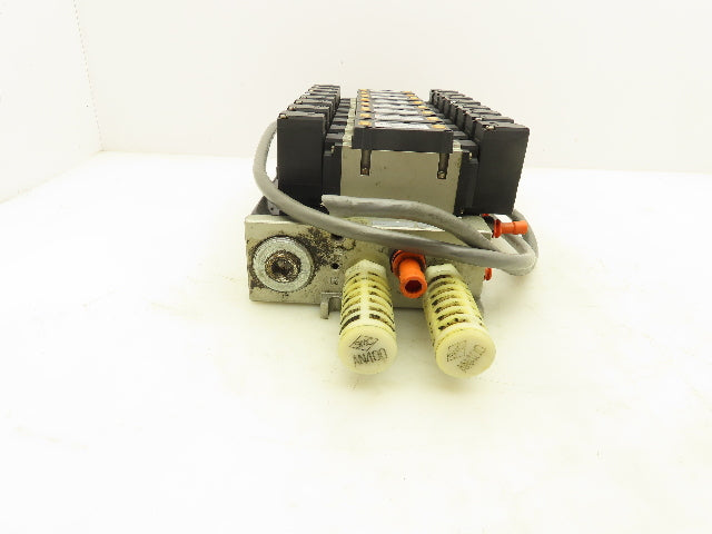 SMC NVV5FS3 Pneumatic 8-Station Manifold 5/2 Solenoid Valves NVFS3200-5FZ
