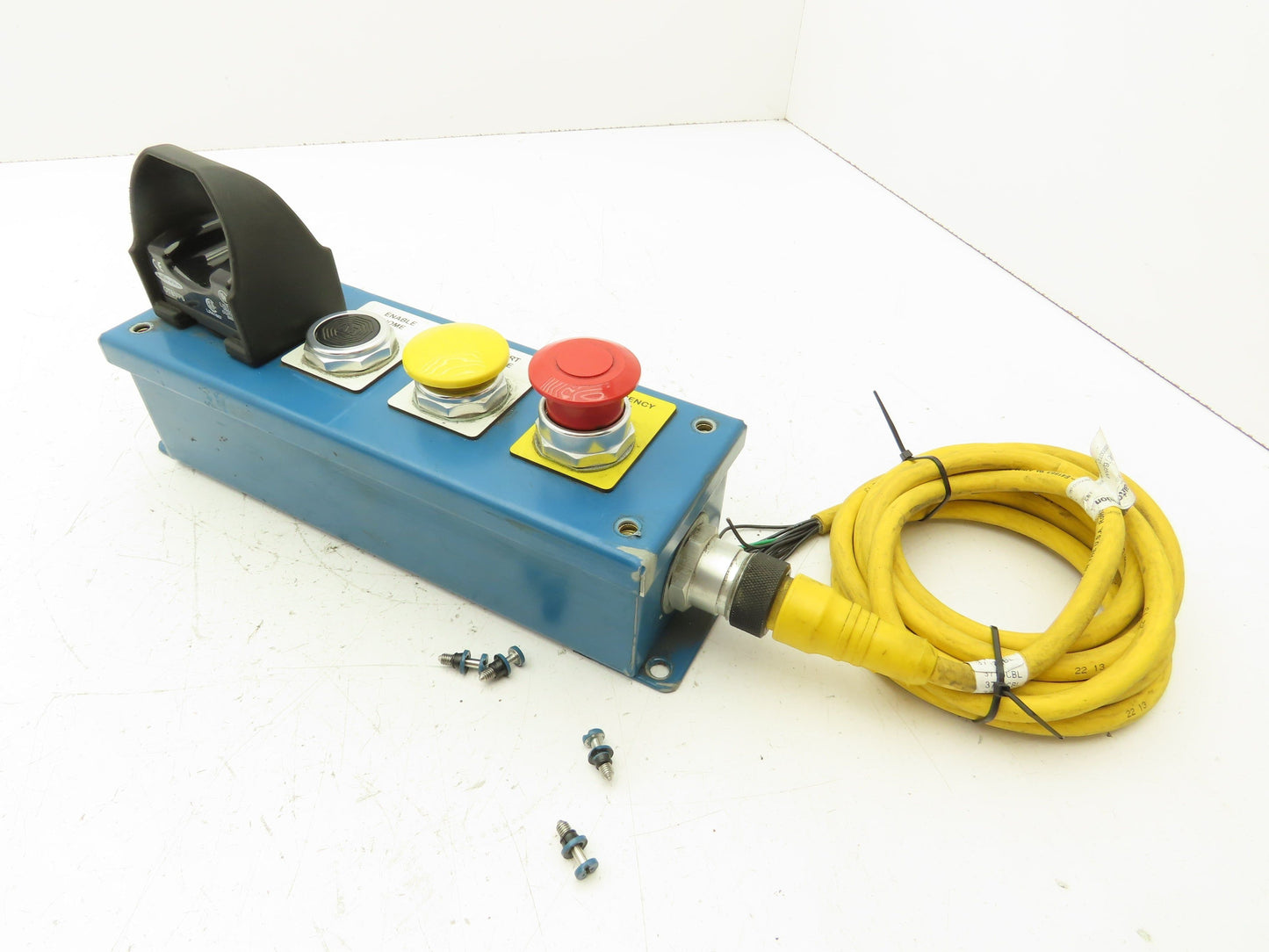 Saginaw SCE-4PB Push Button Electrical Enclosure 4 Station Control Banner E-Stop