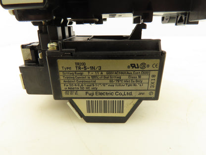 Fuji Electric SC-5-1Y/G Contactor Overload Relay TR-5-1N/3 24V Coil 32A 600V