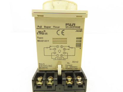 Fuji Electric MS4SF-CE1T Super Timer Relay Socket 0.6-12 Sec 24V