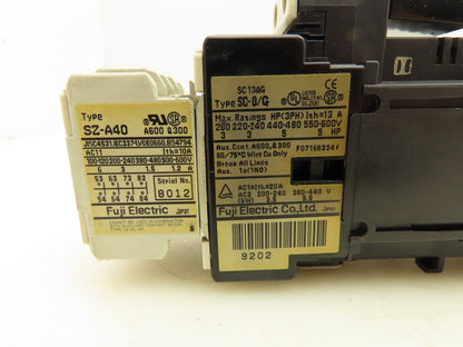 Fuji Electric SC-0/G Contactor Auxiliary Block 24V Coil 600V 5HP Lot of 7