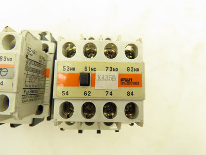Fuji Electric SC-4-0/G Contactor Auxiliary Block 24V Coil 600V 20A Lot of 3