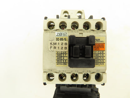 Fuji Electric SC-05/G Contactor Overload Relay TR-0N/3 24V Coil 600V Lot of 5