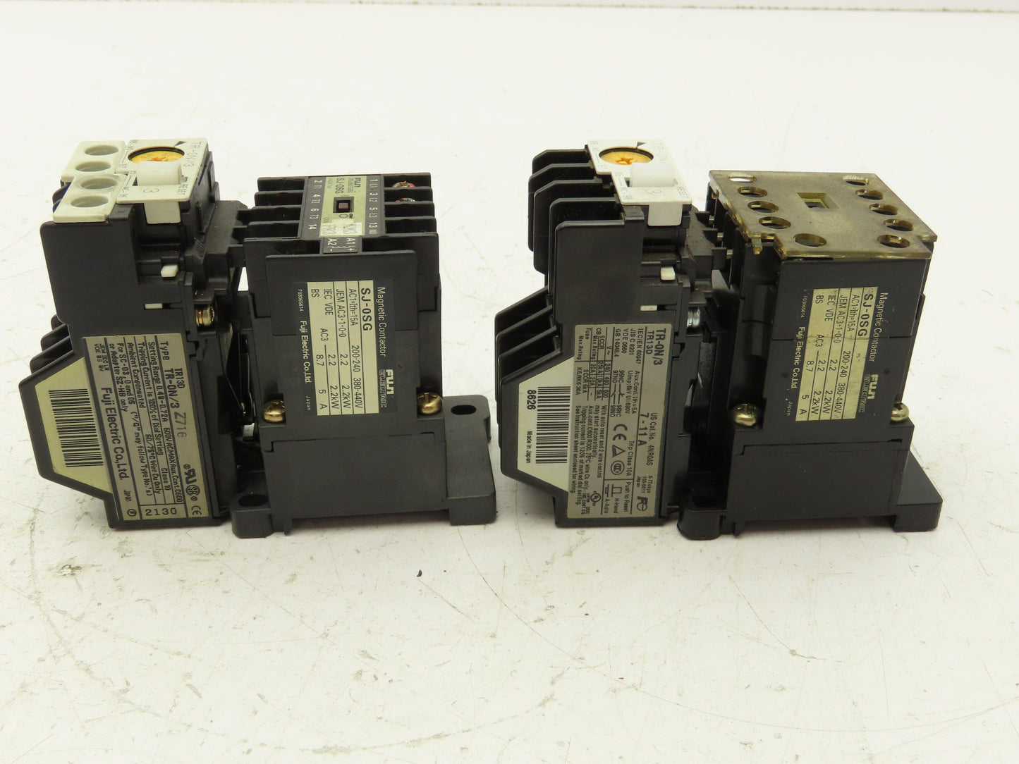 Fuji Electric SJ-OSG Contactor Overload Relay 15A 240-440V Lot of 4