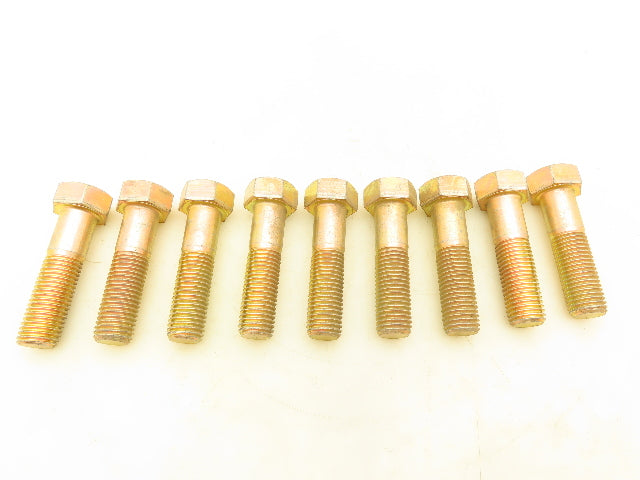 PFC 1"-8 x 4" Grade L9 Hex Head Cap Screw Bolt Zinc Yellow Coarse Lot of 9
