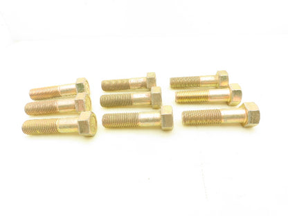 PFC 1"-8 x 4" Grade L9 Hex Head Cap Screw Bolt Zinc Yellow Coarse Lot of 9