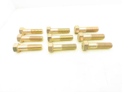 PFC 1"-8 x 4" Grade L9 Hex Head Cap Screw Bolt Zinc Yellow Coarse Lot of 9