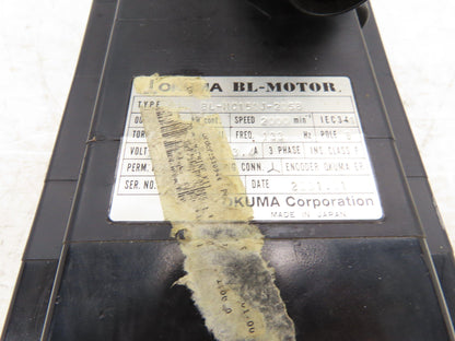 Okuma BL-MC150J-20SB AC Servo Motor 3kW 2000 RPM 133V 3PH Encoder ER-J-7200D