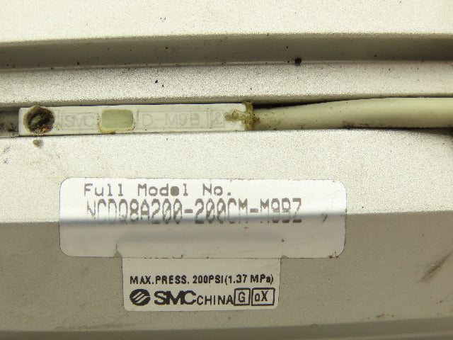 SMC NCDQ8A200-200CM-M9BZ Compact Air Cylinder 2" Bore 2" Stroke Double Acting