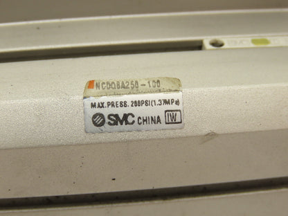 SMC NCDQ8A250-100 Compact Air Cylinder 2.5" Bore 1" Stroke Double Acting