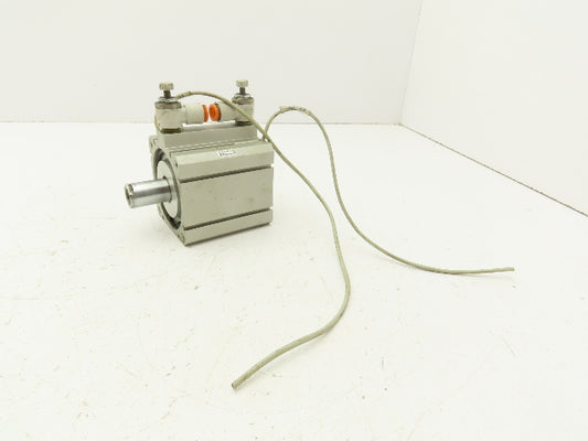 SMC NCDQ8A250-100 Compact Air Cylinder 2.5" Bore 1" Stroke Double Acting
