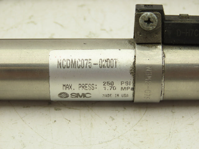 SMC NCDMC075-0200T Air Cylinder 2" Stroke Single Acting Spring Return  Lot of 2