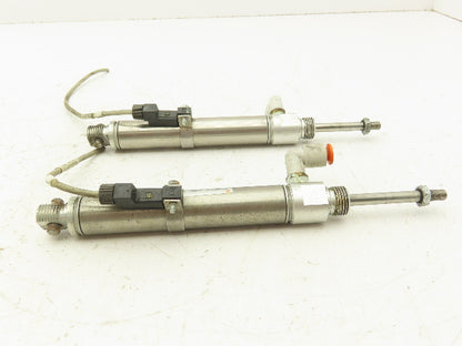 SMC NCDMC075-0200T Air Cylinder 2" Stroke Single Acting Spring Return  Lot of 2