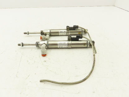 SMC NCDMC075-0200T Air Cylinder 2" Stroke Single Acting Spring Return  Lot of 2