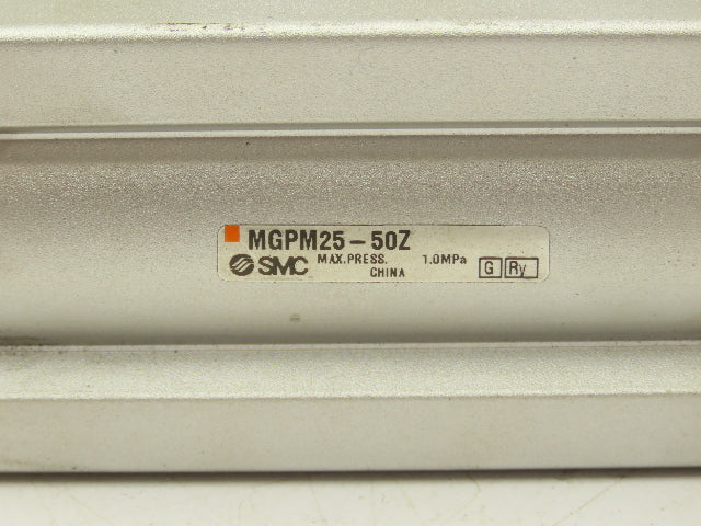 SMC MGPM25-50Z Pneumatic Slide Bearing Guide Cylinder 25mm Bore 50mm Stroke