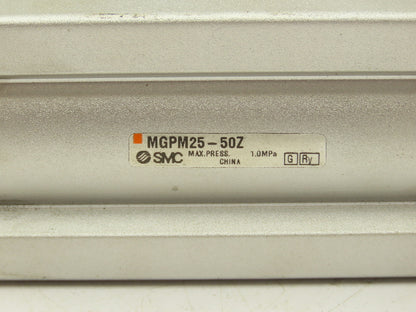 SMC MGPM25-50Z Pneumatic Slide Bearing Guide Cylinder 25mm Bore 50mm Stroke