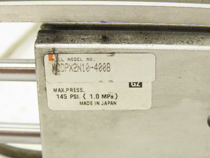 SMC NCDPX2N10-400B Pneumatic Air Slide Table Dual Rod Guide Cylinder 4" Stroke