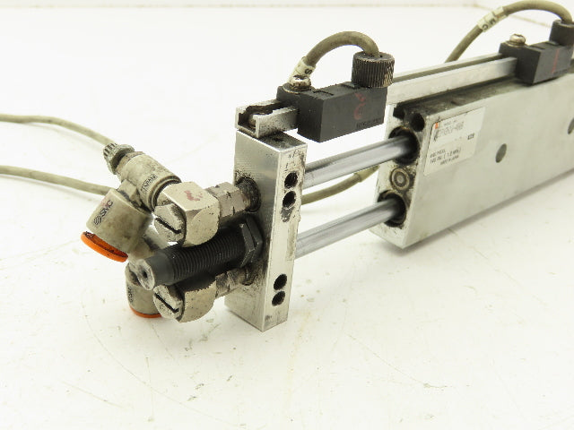 SMC NCDPX2N10-400B Pneumatic Air Slide Table Dual Rod Guide Cylinder 4" Stroke