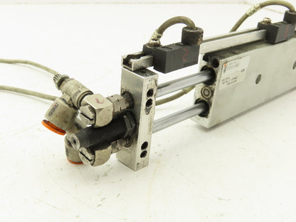 SMC NCDPX2N10-400B Pneumatic Air Slide Table Dual Rod Guide Cylinder 4" Stroke