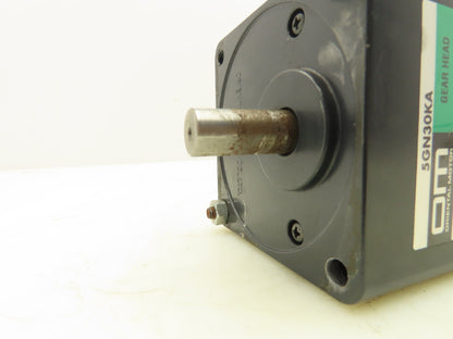 Oriental 5IK40GN-SWT Parallel Shaft Gearmotor 40W 230V 3PH 30:1 Gearhead 53 RPM