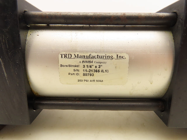 TRD Bimba TA-MF1D-3.25x3 Pneumatic Air Cylinder 3" Stroke Double Rod End