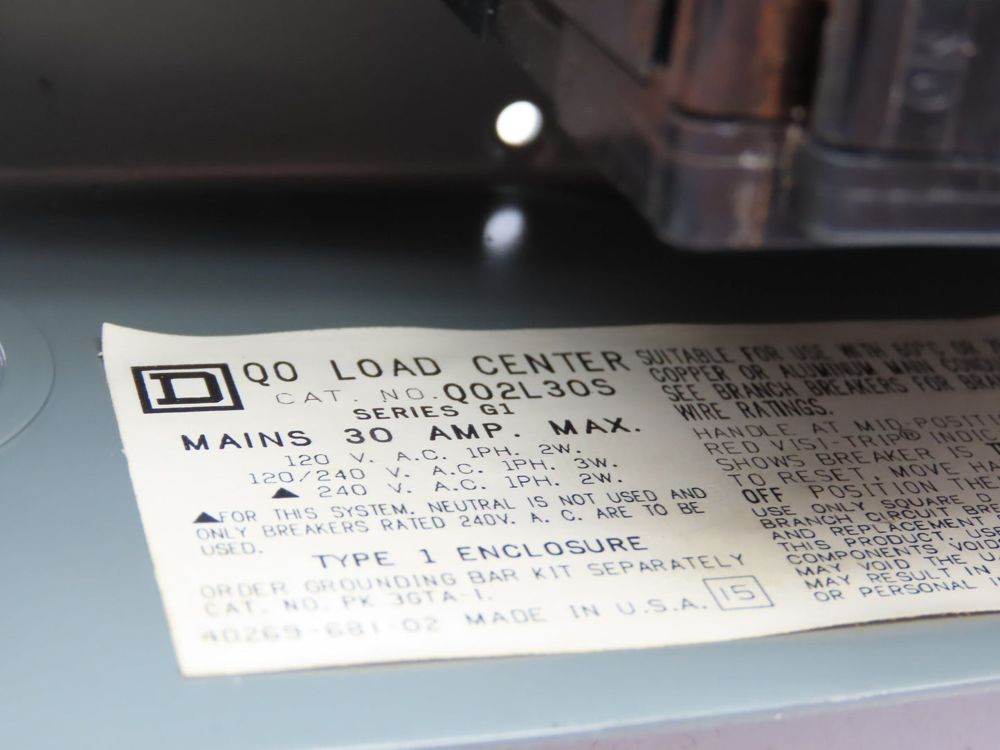Square D Q02L30S Circuit Breaker Enclosure 30A 120/240V Lot of 2