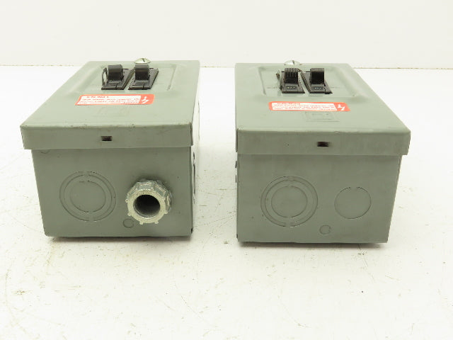 Square D Q02L30S Circuit Breaker Enclosure 30A 120/240V Lot of 2
