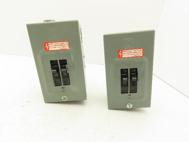 Square D Q02L30S Circuit Breaker Enclosure 30A 120/240V Lot of 2