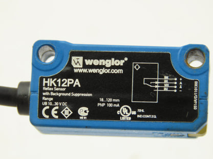 Wenglor HK12PA Photoelectric Reflex Sensor Switch 18-120mm Range 16-22" Cable
