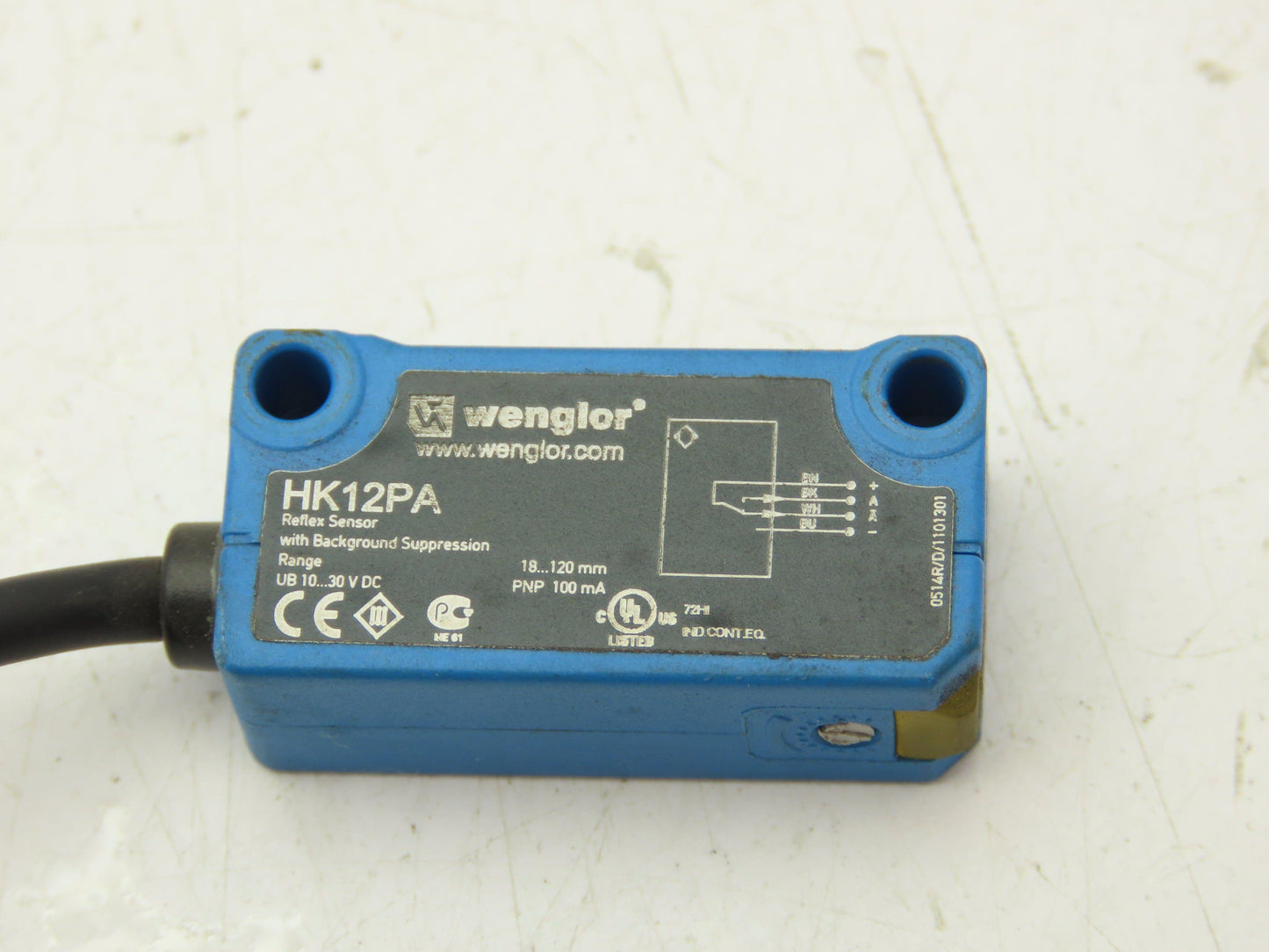 Wenglor HK12PA Photoelectric Reflex Sensor Switch 18-120mm Range 28" Cable