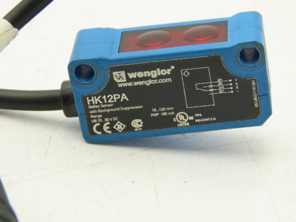 Wenglor HK12PA Photoelectric Reflex Sensor Switch 18-120mm Range 12" Cable