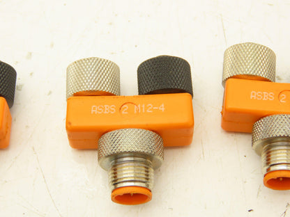 Lumberg ASBS 2 M12-4 Sensor Splitter 4-Pole T-Connector M12 Plug  Lot of 11